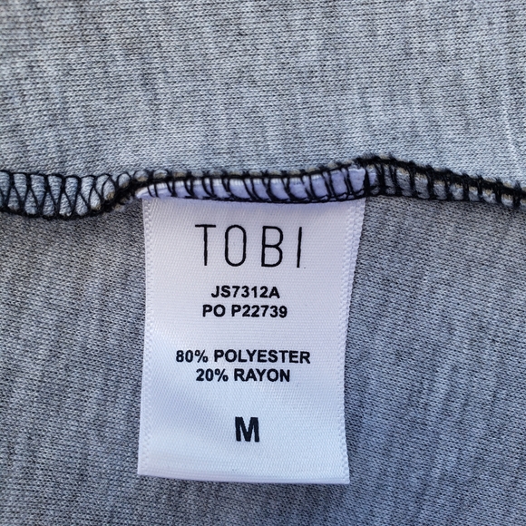 Skirt Scuba Black Stretch Skater Full Sz M TOBI - Picture 11 of 11